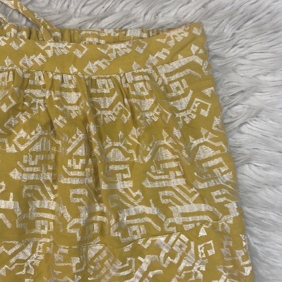 Anthropologie Yellow Asymmetrical Sleeveless Blouse - Picture 6 of 10